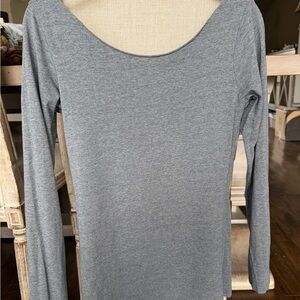 Matilda Jane Gray Long Sleeve Scoop Neck Top